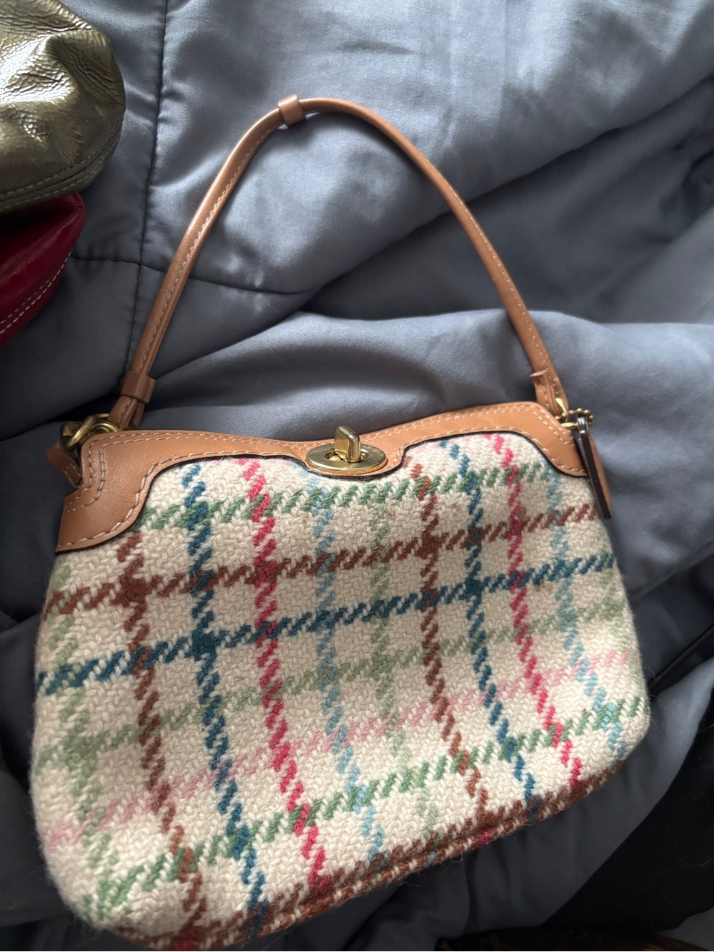 SUPER RARE Wool Plaid Legacy Small Bag/Wrislet